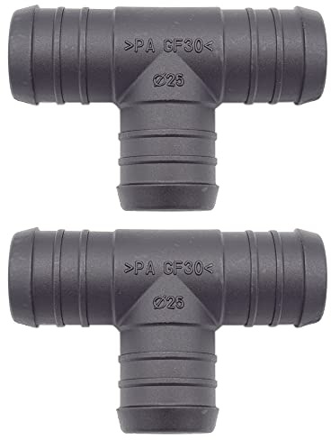 2 x YOU.S Original Schlauchverbinder Zwischenstück Leitung Ø 25x25x25 mm - T-Stück