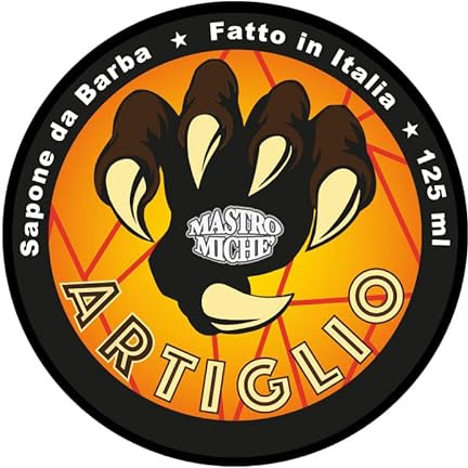 Mastro Miche Sapone da Barba Artiglio 125ml, Profumo Fiori e Limone, Unisex Adulti