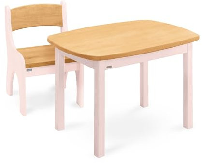 Original Levin Sitzgruppe von BioKinder® | Kindersitzgruppe Tisch & Stuhl aus Bio-Massivholz, natürlich lasiert | Steinrosé