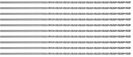 4.0mm x 119mm Silver Ground Long Series Metal HSS Twist Drill Bits Pack of 10 by ADAM DEALS