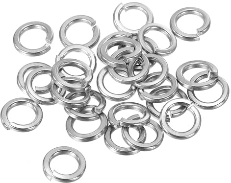 PATIKIL M8 Rondelle Fendue, Lot de 25, 8Mm de Diamètre Intérieur, 12.8Mm de Diamètre Extérieur, En Acier Inoxydable 304, Pour Vis Et Boulons, Ton Argenté.