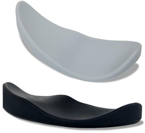 2 PCS Ergonomische Maus Handgelenkauflage, gleitende Handballenauflage Unterstützung Handgelenkauflage für Büro/Arbeit,/Gaming (Rechte Hand, schwarz&grau)