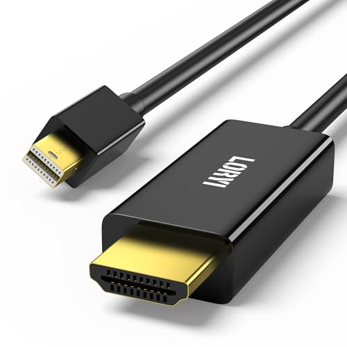 Mini-Displayport auf HDMI-Kabel, 1,8 m, Mini-DP (Thunderbolt 2) auf HDMI-Kabel, Mini-Display-Port auf HDMI-Kabel für MacBook Air/Pro, Surface Pro, Projektor und Monitor