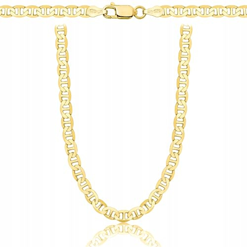 AMAR OPRAVA Cadena de Oro 585 para Damas y Caballeros, Original Trenzada Rey, Joyería de Oro Plancha sobre Plata Esterlina 925, 60 cm