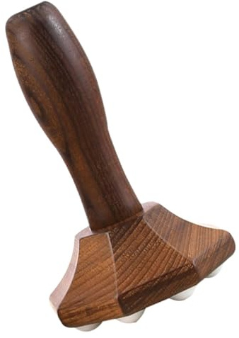 Holz Rollmassagebürste 360 Grad, Handliches Körpermassagegerät | Fuß und Nacken, Zuhause oder Büro, Körperformung und Ganzkörpermassage