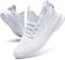 IVQDZL Zapatillas Hombre Running Ligero Correr Jogging Zapatillas Caminar Deportivas Casual Zapatos Atlético Tenis Gimnasio Fitness Gym Sneakers Blanco 47