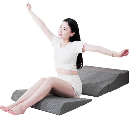 YXXSDP Keilkissen Bett Lesekissen Schlaf-Apnoe Keilkissen Seitenschläfer, Orthopädisches Kopfkissen Aus Memory Foam Mit Beinauflage, Dreieckskopfkissen Bei Verdauungsproblemen, Atemschwierigkeiten