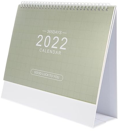Generisch 2022 z office schreibtischdeko genschenkideen beschreibbarer Tischkalender Kalenderdekorationen Büro Desktop-Kalender Agenda-Aufzeichnungskalender Haushaltskalender Legierung Green