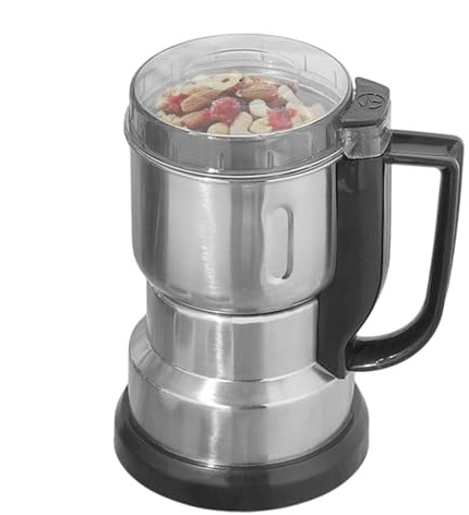Macinaspezie Elettrico,r,Smerigliatrice Per Polvere Macinaspezie Domestica In Acciaio Inossidabile - Macinatrice A Secco Con Manico, Tritatutto Per Piccoli Alimenti Per Chicchi Di Caffè Macinaspezie E
