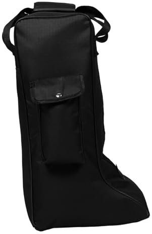Alipis Reitstiefeltasche Griff Telefonhalter Gepäckstiefel Reise Reitstiefel Accessoires Kulturbeutel Reisetaschen Stiefeltasche für Pferde Oxford-Stoff-Tragetasche für hohe Stiefel Black