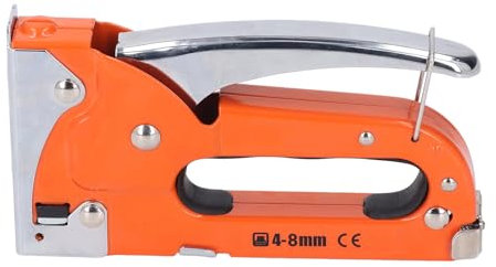 3 en 1 Grapa, Grapadora Manual de Servicio Pesado de Acero de Aleación con 200 Piezas en Forma de U, No Jamming, Múltiples Propósito para Carpintería, Renovación
