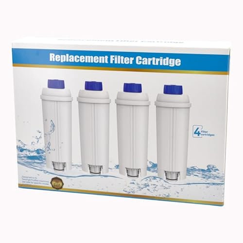 Lot de 4 filtres à eau pour machines à café De'Longhi - Optimise la qualité du café et protège contre le calcaire