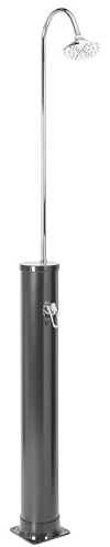Beliani Douche d'Extérieur Moderne Solaire en PVC Fonction Pluie Noir Juanillo