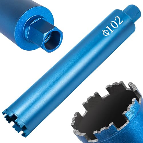 1¼ UNC Corona Diamanta Carotaggio Ø102mm,Lunghezza di Lavoro 400 mm,Sega a Tazza Fresa Carotatrice,Punta per Trapano Diamantata per Cemento,Muratura,Arenaria Calcarea