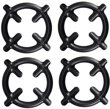FUNNETOYU 4piezas Soportes Hierro Parrillas Gas Placas Cocinas Soportes Cafeteras Durabilidad