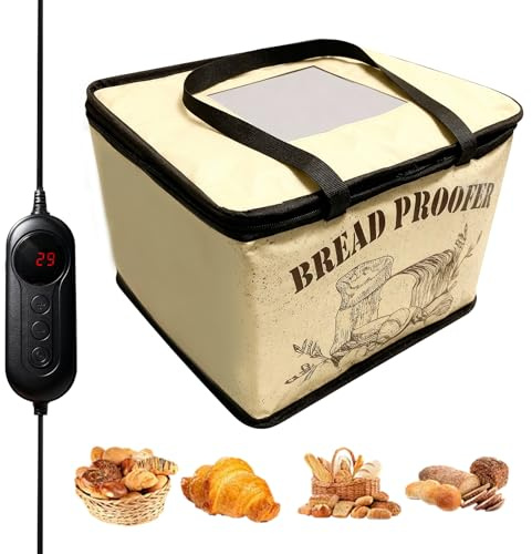 Brot Gärbox Mit Heizung, Brot Gärbox Sauerteig, Faltbare Brot Gärschrank, Faltbare Teiggärbox Temperaturkontrolle Brot Gärbox Für Teig Für Brotbacken Joghurt Natto(40 * 31 * 25cm)