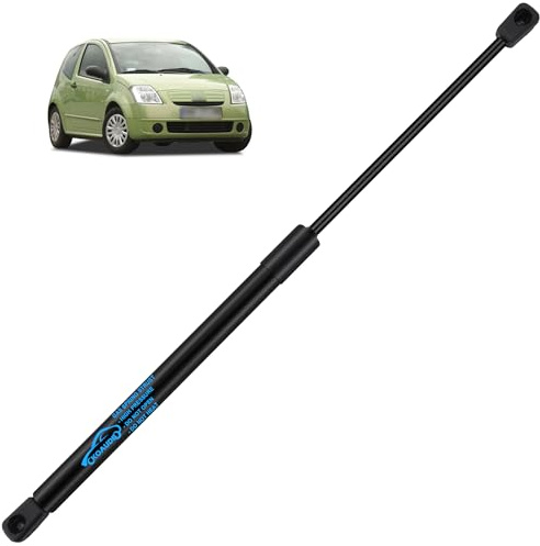 1PC Heckklappendämpfer für Citroen C2 2003-2009 (380N) | Schwarz Kofferraum Dämpfer Kohlenstoffstahl Gasfeder Heckklappe Gasdruckdämpfer Ersetzen #8731H8, 9731H8, 9641721980