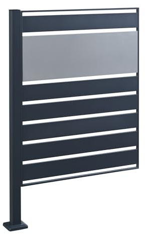 Cache-Poubelle Acier galvanisé 120 x 83 x 11 cm Anthracite Argent 03_0009093