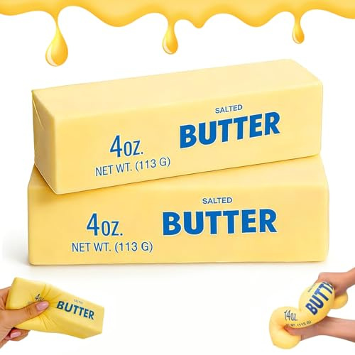 Butter Squishy, 2 Stück Butter Quetschspielzeug, Butterstick Langsam Aufsteigendes Zappel Spielzeug, Butter Squishy Spielzeuge, Butter Stick Slow Rise Squeeze Toys Für Büro, Schule Und Reisen
