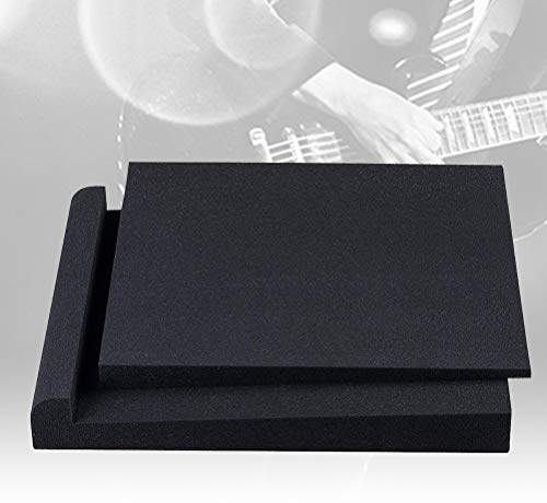 VBESTLIFE Studio Monitor Isolation Pads, Akustiska Skum Högtalarkuddar för 6,5-8 Tums Högtalare, Ljudsäker Vibrationsdämpande Kil med Justerbara Vinklar, Högdensitetspolyuretan, 2 St (b)