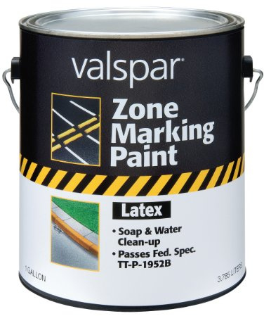 Valspar 24-136G Yellow Latex Zone Marking Paint - 1 Gallon