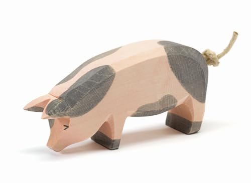 Ostheimer 10952 Schwein Figur meliert abgesenkter Kopf