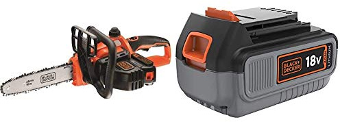 BLACK+DECKER GKC1825L20-QW - Motosierra a batería 18V + Black+Decker BL4018-XJ - Litio 18V / 4.0Ah