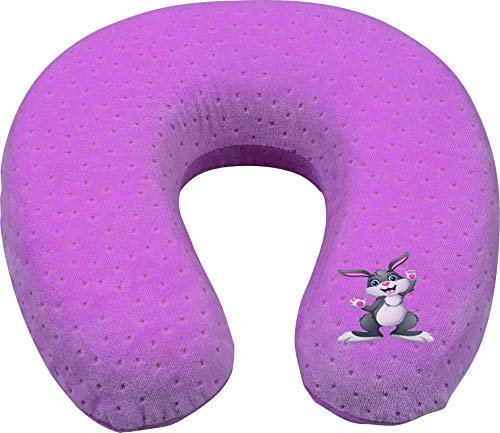 Petex 44490022 Nackenrolle, Velours, 29 x 28 cm, mit Logo, pink