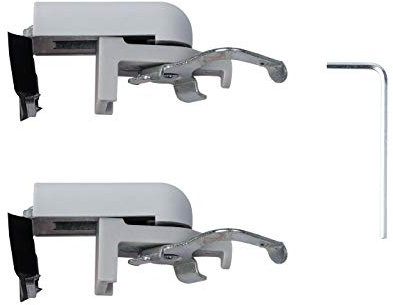 Ventanara® Klemmträger mit Dichtungspad Rollo Jalousie ohne Bohren Klemmfix 2 Stück (Jalousie Klemmträger, Grau)