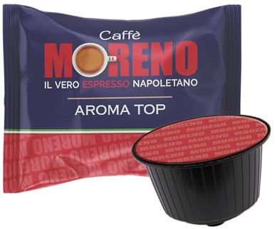 CAFFE’ MORENO - 50 Capsule Caffè, Compatibili con Nescafé* Dolce Gusto*, Miscela TOP ESPRESSO, Aroma Distinto e Dolcezza Inconfondibile, Cialde Compatibili con Macchina Caffè Dolce Gusto*