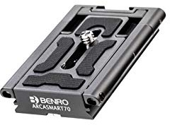 Benro ArcaSmart70 Arca-Swiss Style Placa de liberación rápida Que se Convierte en Adaptador de Smartphone con Soporte de Accesorio para Zapata fría