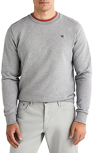 HACKETT LONDON Hackett LDN Logo CRW Pull-Over, 913LIGHT Grey Marl, L pour des Hommes