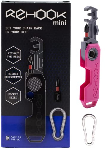 Rehook Mini – Holen Sie sich Ihre Kette wieder auf Ihr Fahrrad – perfekter Strumpffüller für Radfahrer – Rosa (Rosa/Grau/PH1)