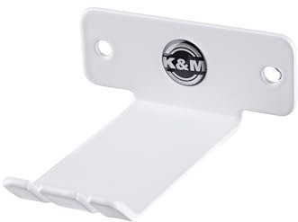 K&M 16311 Support Mural pour Casque Blanc Pur en tôle d'acier pour Casque Supra-auriculaire