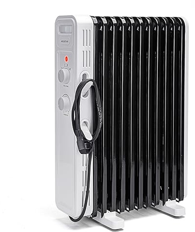 Aigostar Hubery-Radiateur à bain d'huile 2500W, 13 éléments. 3 niveaux de puissance et thermostat réglable. Protection contre la surchauffe et les basculements. Économie d’énergie.