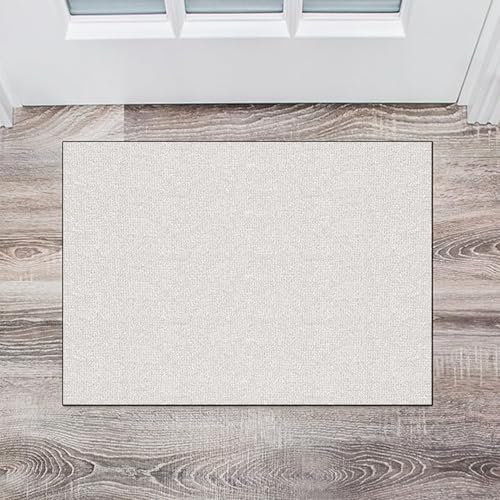 CUIMEI Teppichläufer 60 x 380 cm rutschfest Pflegeleicht In- & Outdoor Teppich Mit Ölfest Und Wasserdicht Für Terrasse Balkon Garten, Weiß