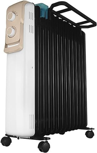 Riscaldatore per radiatore riempito ad olio per casa Riscaldatore per radiatore riempito ad olio da 13 alette, 2200 W ad alta efficienza energetica con termostato, interruzione di sicurezza
