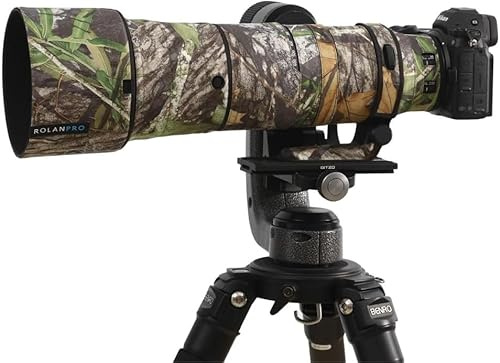 ROLANPRO Housse Imperméable Compatible avec Nikon Z 180-600 mm #17 Jungle | Protection camouflage imperméable contre la pluie et les rayures. Compatible avec Nikon Z 180-600 mm. Motif #17 Jungle.