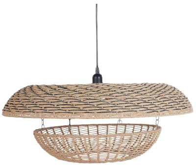 Beliani Lampadario in corda di carta illuminazione naturale