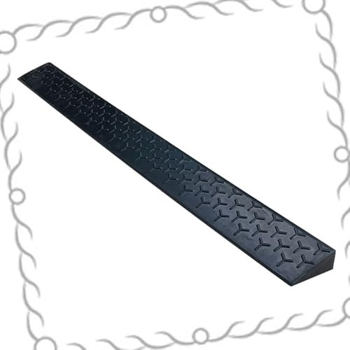 IMUNKT Gummi-Schwellenrampen Bordsteinrampen (1-5cm Hoch) Türschwellenrampen, Rollstuhlrampe, Rutschfeste Oberfläche, Auffahrrampe Für Rollstuhl, Kinderwagen, Rollator, Kehrroboter(100x11x4.5cm(39x4.3