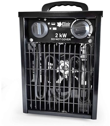 TSE-20A 2kw Square Industrial Electric Fan Heater for Garage, Shed, Workshop & Caravans