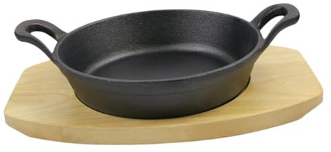 Cabilock Sartén para Huevos Antiadherente de Hierro Asas Dobles, Mini Sartén para Cocina de Inducción Adecuado para Barbacoas y Uso Diario