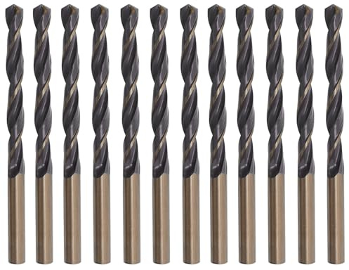 Misuyue 12pcs Foret Metal Hélicoïdaux, 5.5mm HSS Forets Meche Metal | Professional Foret pour Cuivre Fer Inox Alliage Aluminium Bois