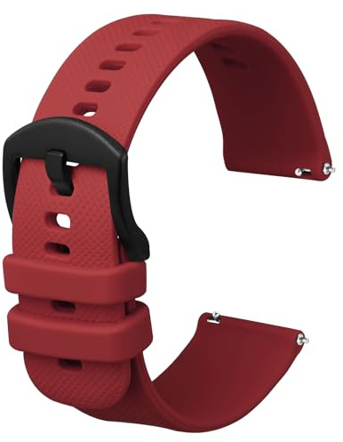 Anbeer Silikon Uhrenarmbänder für Herren Damen, Ersatzarmbänder mit Schnellverschluss 16mm 18mm 19mm 20mm 21mm 22mm 24mm