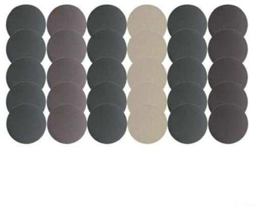 Lot de 30 disques abrasifs 125 mm pour utilisation humide et sèche, grain 800 à 3000, pour meulage et polissage de divers matériaux