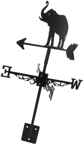 Gatuida Girouette Éléphant Vintage Indicateur Direction Vent Métal Décoration Jardin Extérieur
