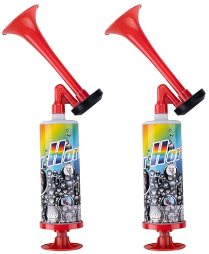 Xiuyer Airhorn, Tröte, Air Horn, Tröten, 2 Stück Laut Air Horn, Tröte Wiederverwendbare Stadionhorn, für Fussballspiel Anfeuern Melodie Gas Hupe, Handball, WM, Boot, Marine, Sport, Party