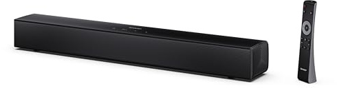 Sharp Soundbar for TV HT-SB121 Roku TV Ready – 2.0 Channel Compact Sound Bar, 120W (Max), HDMI ARC/CEC, Bluetooth 5.3, Optical, AUX & USB Playback