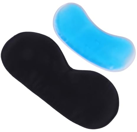Seidenschlafmaske mit Verstellbarem Kopfband, Schwarz, Augenschutz