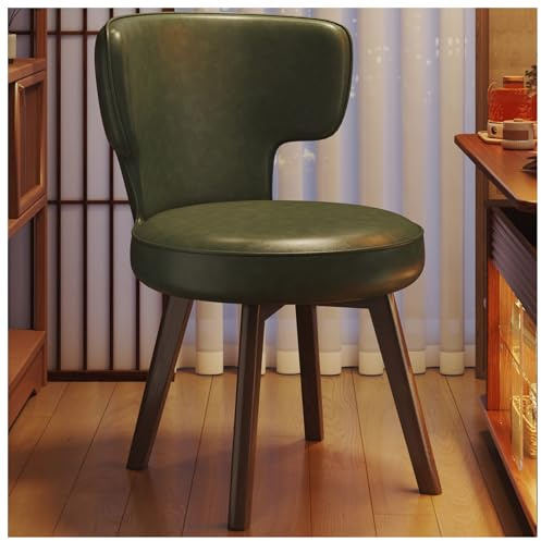 ZTGL Matstolar i massivt trä, bekväma klädda sidofåtöljer, snurrbara matsalsstolar, 360° snurrande skrivbordsstol,C,Fixed Design(1 PCS)